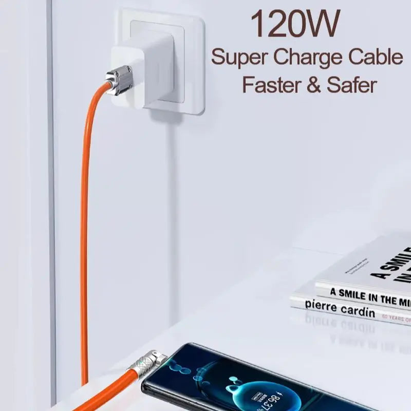 Cable USB a Type-C Giratorio 180° | Carga Súper Rápida 120W ⚡